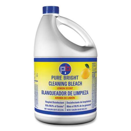 Pure Bright Liquid Bleach, Lemon Scent, 128 oz Bottle, 6/Carton (11018635041)