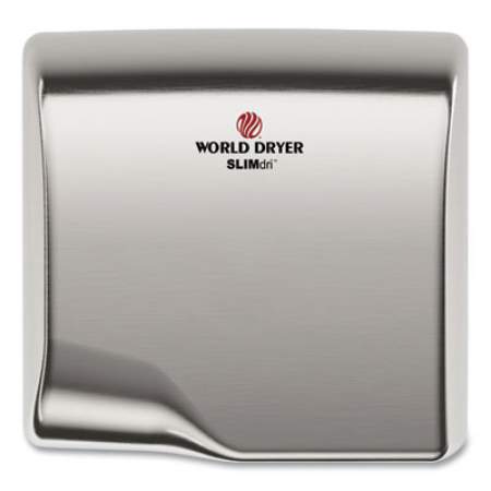 WORLD DRYER SLIMdri Hand Dryer, Brushed Stainless Steel (L973A)