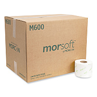 Morsoft Controlled Bath Tissue, Septic Safe, 2-Ply, White, 600 Sheets/Roll, 48 Rolls/Carton (M600)