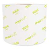 Morcon Morsoft Controlled Bath Tissue, Septic Safe, 2-Ply, White, 3.9" x 4", Band-Wrapped, 500 Sheets/Roll, 24 Rolls/Carton (M500)
