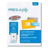 PRES-a-ply Labels, Inkjet/Laser Printers, 2 x 4, White, 10/Sheet, 25 Sheets/Pack (30583)