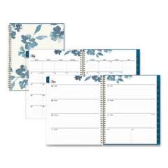 Blue Sky Bakah Blue Academic Year Weekly/Monthly Planner, Floral Artwork, 11 x 8.5, Blue/White Cover, 12-Month (July-June): 2021-2022 (131951)