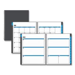 Blue Sky Collegiate Academic Year Weekly/Monthly Planner, 11 x 8.5, Charcoal Cover, 12-Month (July to June): 2021 to 2022 (100135)