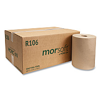10 Inch Roll Towels, 1-Ply, 10" x 800 ft, Kraft, 6 Rolls/Carton (R106)