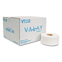 Valay Mini Jumbo Bath Tissue, Septic Safe, 2-Ply, 3.25" x 750 ft, White, 12 Rolls/Carton (VT110)