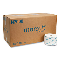 Small Core Bath Tissue, Septic Safe, 1-Ply, White, 2,000 Sheets/Roll, 24 Rolls/Carton (M2000)