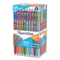 Paper Mate InkJoy Gel Pen, Retractable, Medium 0.7 mm, Assorted Ink and Barrel Colors, 36/Pack (2132016)