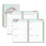 Blue Sky Laurel Weekly/Monthly Planner, Laurel Floral Artwork, 8 x 5, Green/Pink/Orange Cover, 12-Month (Jan to Dec): 2022 (135895)
