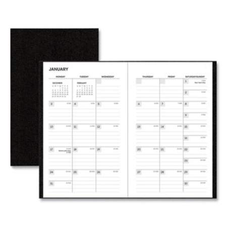 Blue Sky Aligned Slim Monthly Planner, 6 x 3.75, Black Cover, 12-Month (Jan to Dec): 2022 (123856)