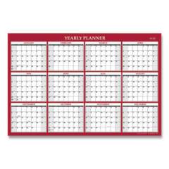 Blue Sky Classic Red Laminated Erasable Wall Calendar, Classic Red Artwork, 48 x 32, White/Red/Gray Sheets, 12-Month (Jan-Dec): 2022 (100034)