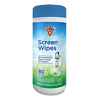 Premoistened Monitor Cleaning Wipes, Cloth, 5 x 7, Citrus, White, 80/Tub (DSCT)