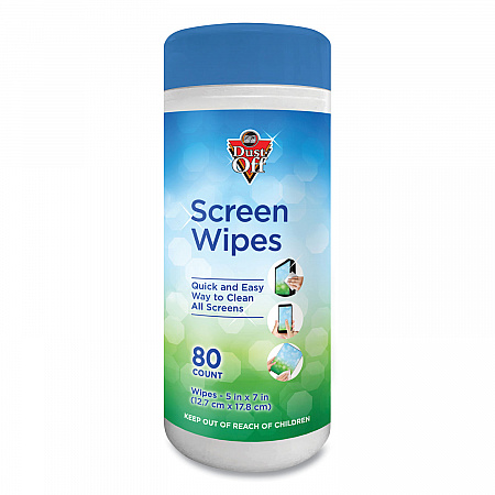 Premoistened Monitor Cleaning Wipes, Cloth, 5 x 7, Citrus, White, 80/Tub (DSCT)