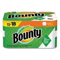 Bounty Kitchen Roll Paper Towels, 2-Ply, White, 48 Sheets/Single Plus Roll, 12 Rolls/Carton (65506)