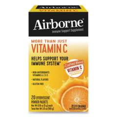 Airborne Immune Support Effervescent Powder On-The-Go Packs, Orange, 20 Count (90060)