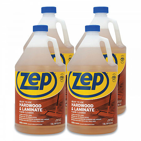 Hardwood and Laminate Cleaner, Fresh Scent, 1 gal, 4/Carton (ZUHLF128CT)