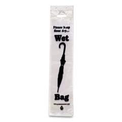 Tatco Wet Umbrella Bags, 7" x 31", Clear, 1,000/Box (57010)