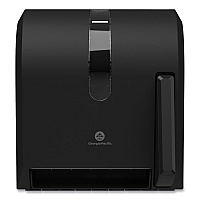 Hygienic Push-Paddle Roll Towel Dispenser, 13 x 10 x 14.4, Black (54338A)