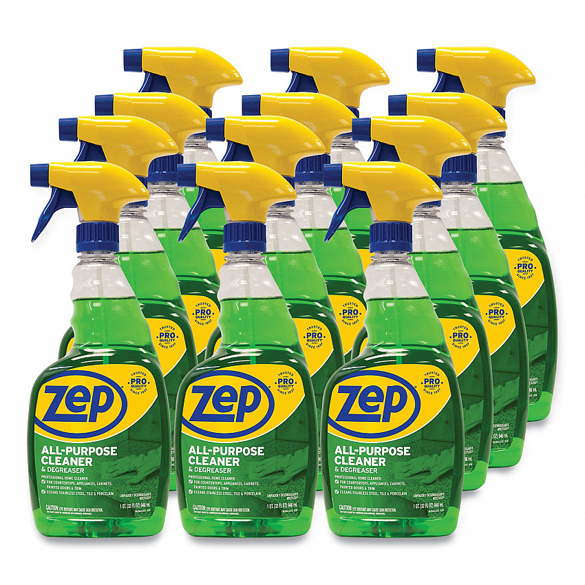 All-Purpose Cleaner and Degreaser, 32 oz Spray Bottle, 12/Carton (ZUALL32CT)
