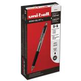 uni-ball Signo Gel Pen, Retractable, Micro 0.38 mm, Black Ink, Clear Barrel, Dozen (69034)