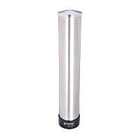 Large Water Cup Dispenser with Removable Cap, For 12 oz to 24 oz Cups, Stainless Steel (C3400P)