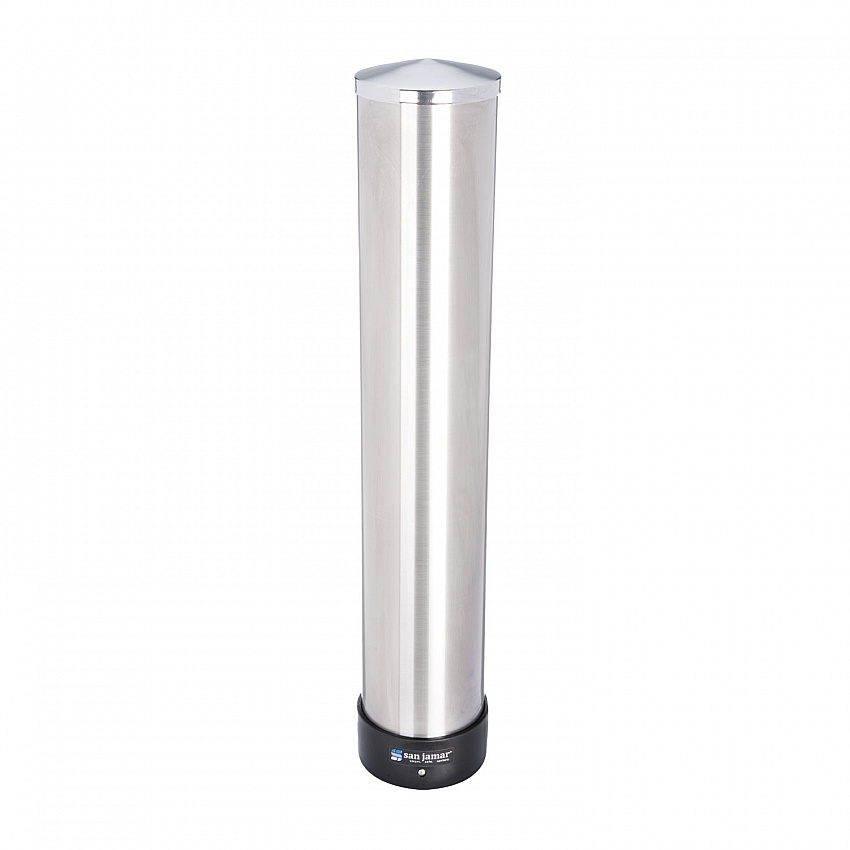 Large Water Cup Dispenser with Removable Cap, For 12 oz to 24 oz Cups, Stainless Steel (C3400P)