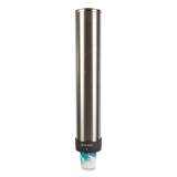 San Jamar Large Water Cup Dispenser with Removable Cap, For 12 oz to 24 oz Cups, Stainless Steel (C3400P)