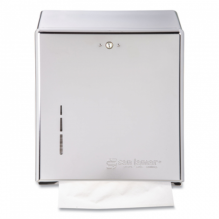 C-Fold/Multifold Towel Dispenser, 11.38 x 4 x 14.75, Chrome (T1900XC)