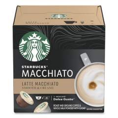 Nescafe Dolce Gusto Starbucks Coffee Capsules, Latte Macchiato, 12/Box (94142BX)