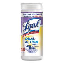 LYSOL Disinfecting Wipes, Dual Action, Citrus, 7 x 7.5, 35/Canister (81143)