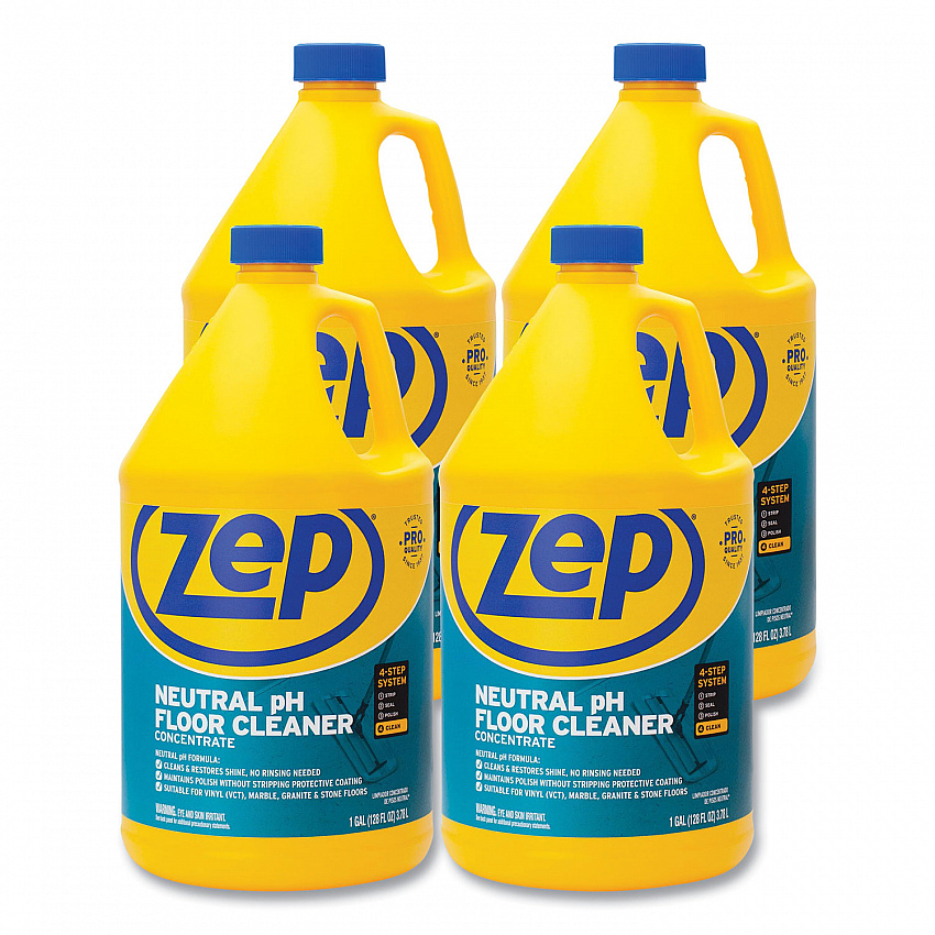 Neutral Floor Cleaner, Fresh Scent, 1 gal, 4/Carton (ZUNEUT128CT)