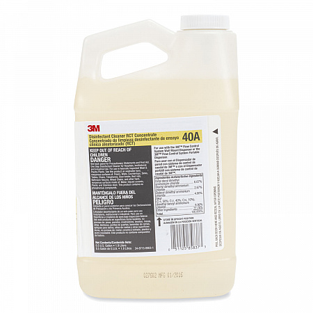 Disinfectant Cleaner RCT Concentrate, 0.5 gal Bottle, Fragrance-Free, 4/Carton (40A)
