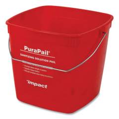 Impact PuraPail Sanitizing Bucket, 6 qt, Polyethylene, Red (2502743)