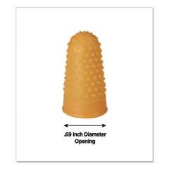 COSCO Fingertip Pads, Size 12, Large, Amber, 12/Pack (098130)