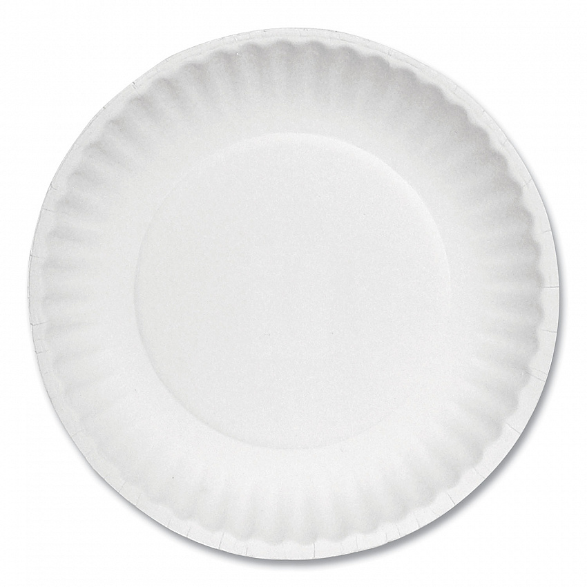 White Paper Plates, 6" dia, 100/Pack, 10 Packs/Carton (PP6GREWH)