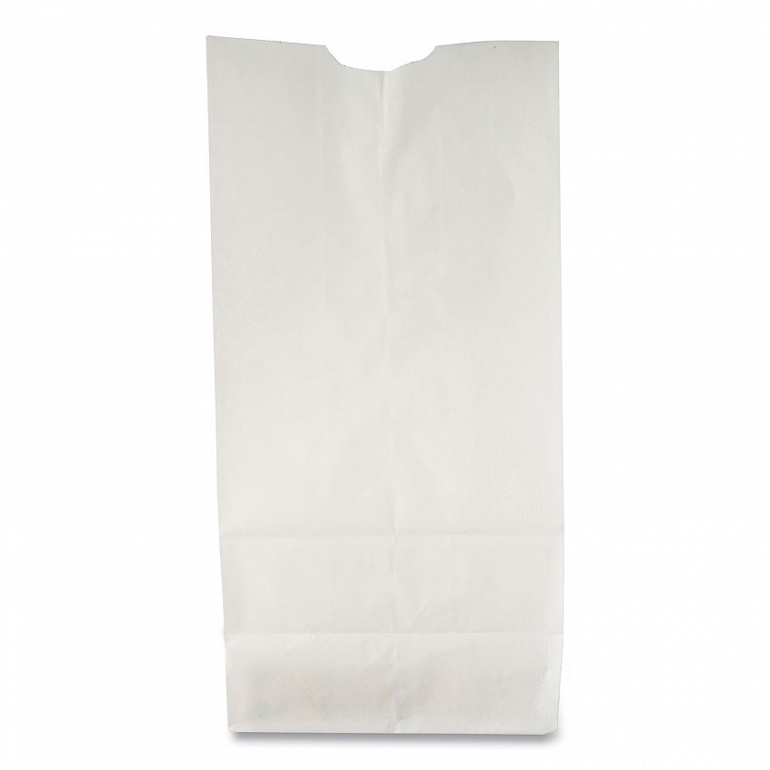 Grocery Paper Bags, 2# Size, 30# Basis Weight, 4.13" x 2.63" x 7.88", White, 500/Bundle (GW2500)