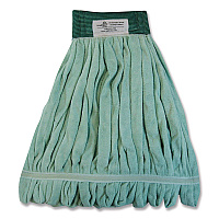 EchoFiber Microfiber Loop Mop, Medium, Split Microfiber, Green, 5" Green Headband (MWTMG)