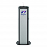 DS360 High Capacity Hand Sanitizing Wipes Station, 17 x 17.25 x 44.25, Black/Silver (911401SLVHSW)