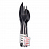 Reliance Mediumweight Cutlery Kit, Fork/Knife/Napkin/Pepper/Salt/Spoon, Plastic, Black, 250/Carton (RSK8Y0004)
