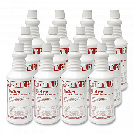 Bolex 23 Percent Hydrochloric Acid Bowl Cleaner, Wintergreen Scent, 32 oz Bottle, 12/Carton (1038799)