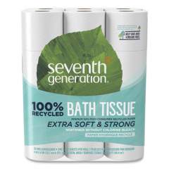 Seventh Generation 100% Recycled Bathroom Tissue, Septic Safe, 2-Ply, White, 240 Sheets/Roll, 24/Pack (13738)