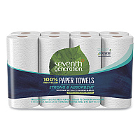 100% Recycled Paper Kitchen Towel Rolls, 2-Ply, 11 x 5.4, 156 Sheets/Roll, 8 Rolls/Pack (13739PK)