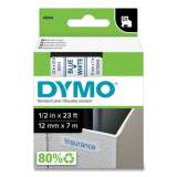 DYMO D1 High-Performance Polyester Removable Label Tape, 0.5" x 23 ft, Blue on White (45014)