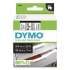 DYMO D1 High-Performance Polyester Removable Label Tape, 0.75" x 23 ft, Black on Clear (45800)