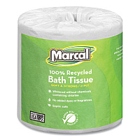 100% Recycled Two-Ply Bath Tissue, Individually Wrapped Rolls, Septic Safe, White, 330 Sheets/Roll, 48 Rolls/Carton (6079)
