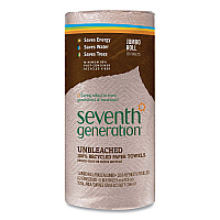 Natural Unbleached 100% Recycled Paper Kitchen Towel Rolls, 2-Ply, 11 x 9, 120 Sheets/Roll (13720RL)