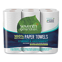 100% Recycled Paper Kitchen Towel Rolls, 2-Ply, 11 x 5.4, 140 Sheets/Roll, 6 Rolls/Pack (13731PK)
