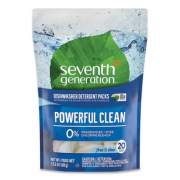 Seventh Generation Natural Dishwasher Detergent Concentrated Packs, Free and Clear, 20 Packets/Pack (22818PK)
