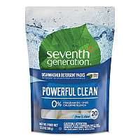Natural Automatic Dishwasher Detergent Packs, Free and Clear, 45 Powder Packets/Box (45180EA)