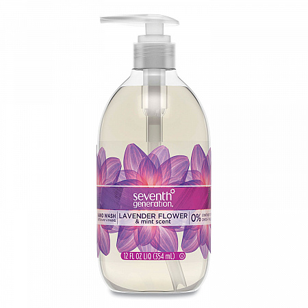 Natural Hand Wash, Lavender Flower and Mint Scent, 12 oz, 8/Carton (22926CT)