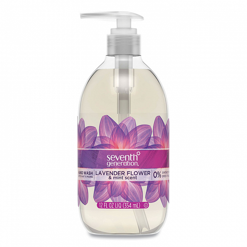 Natural Hand Wash, Lavender Flower and Mint Scent, 12 oz, 8/Carton (22926CT)